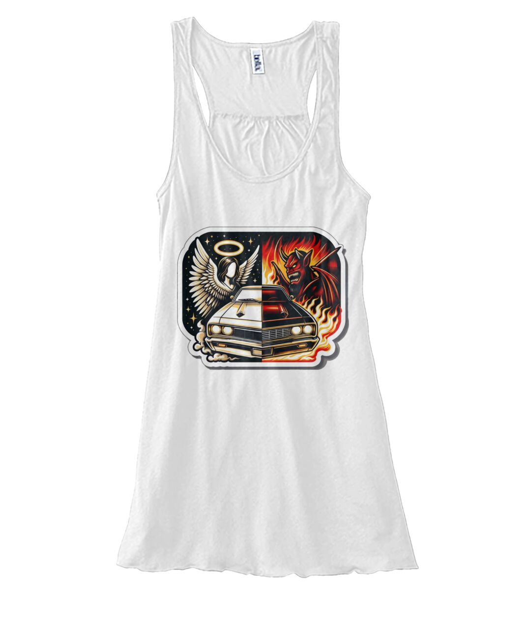 Angel Demon Car 1 (TankTop & More) Women's Flowy Tank