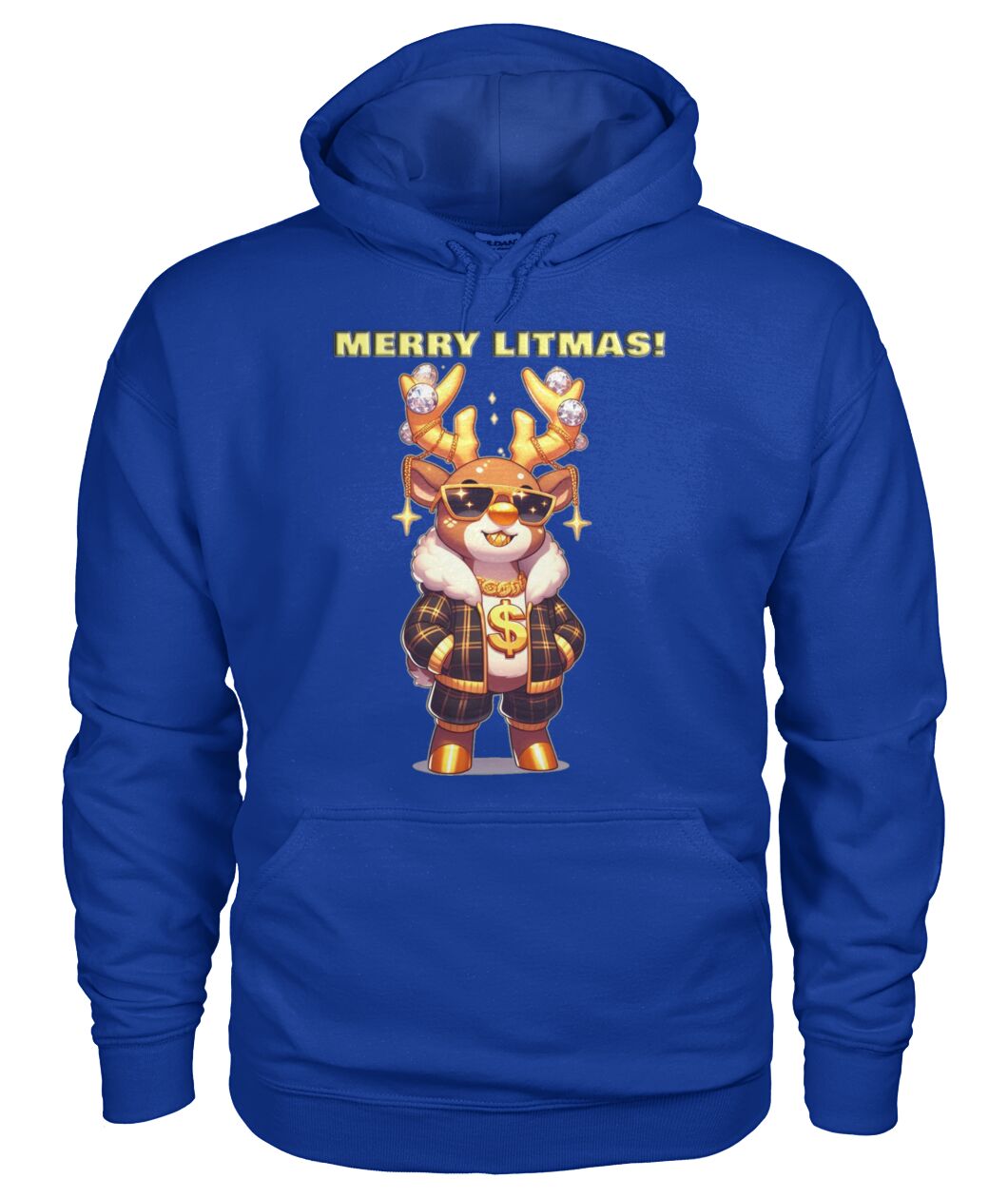 Merry Litmas Reindeer 2 (Hoodie & More) Unisex Hoodie