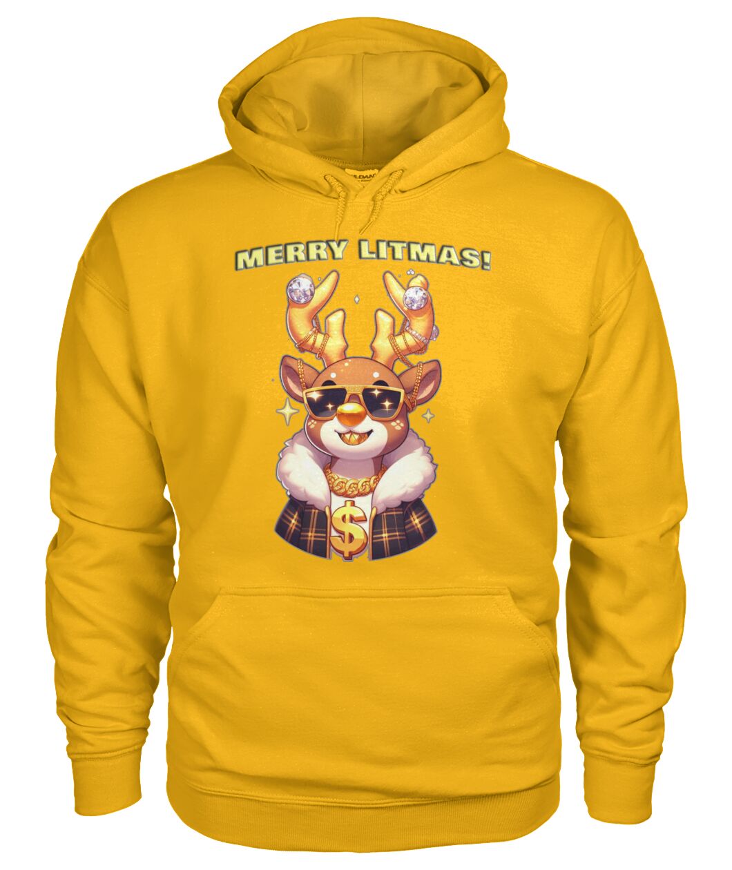 Merry Litmas Reindeer (Hoodie & More) Unisex Hoodie
