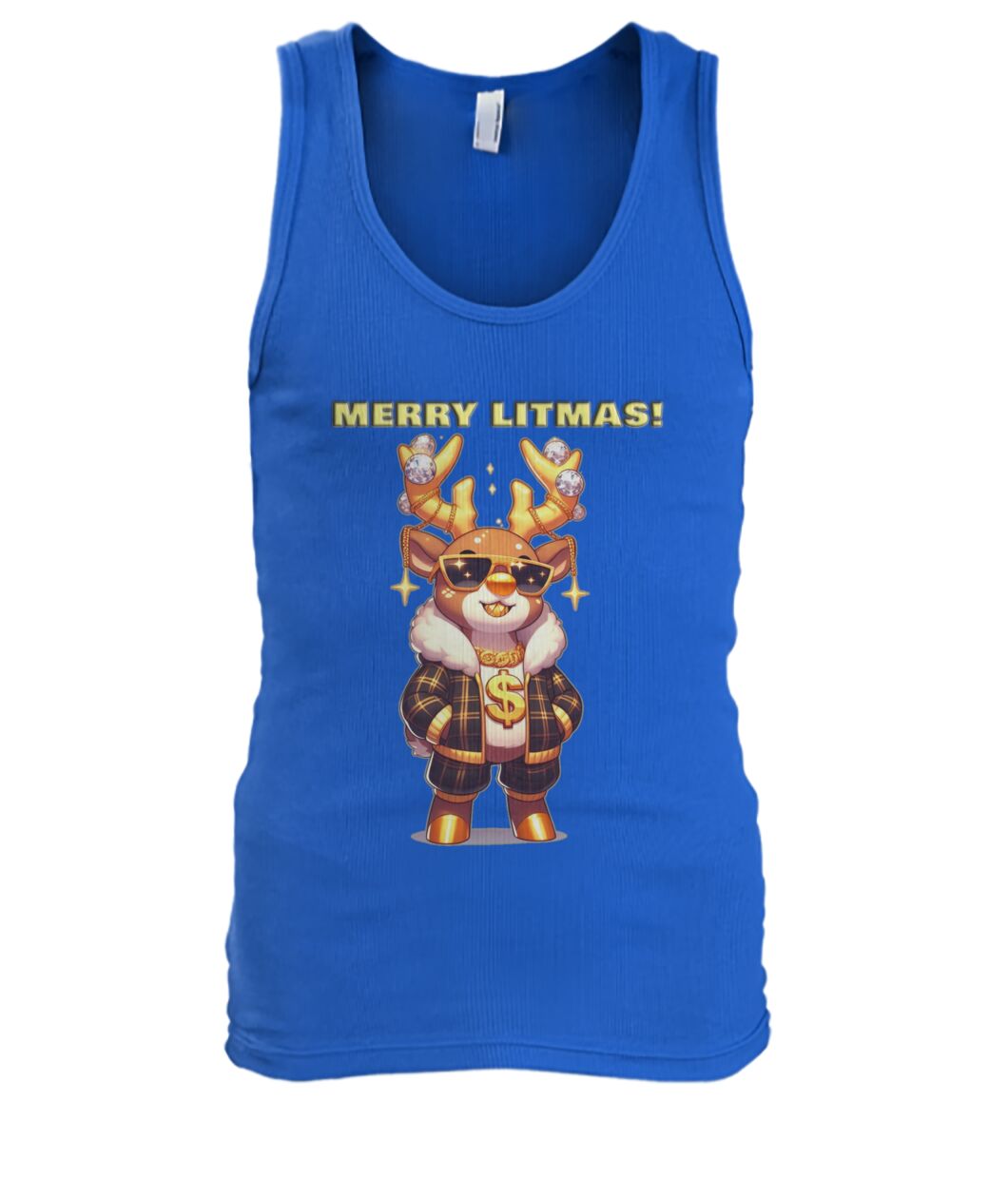 Merry Litmas Reindeer 2 (TankTop & More) Men's Tank Top