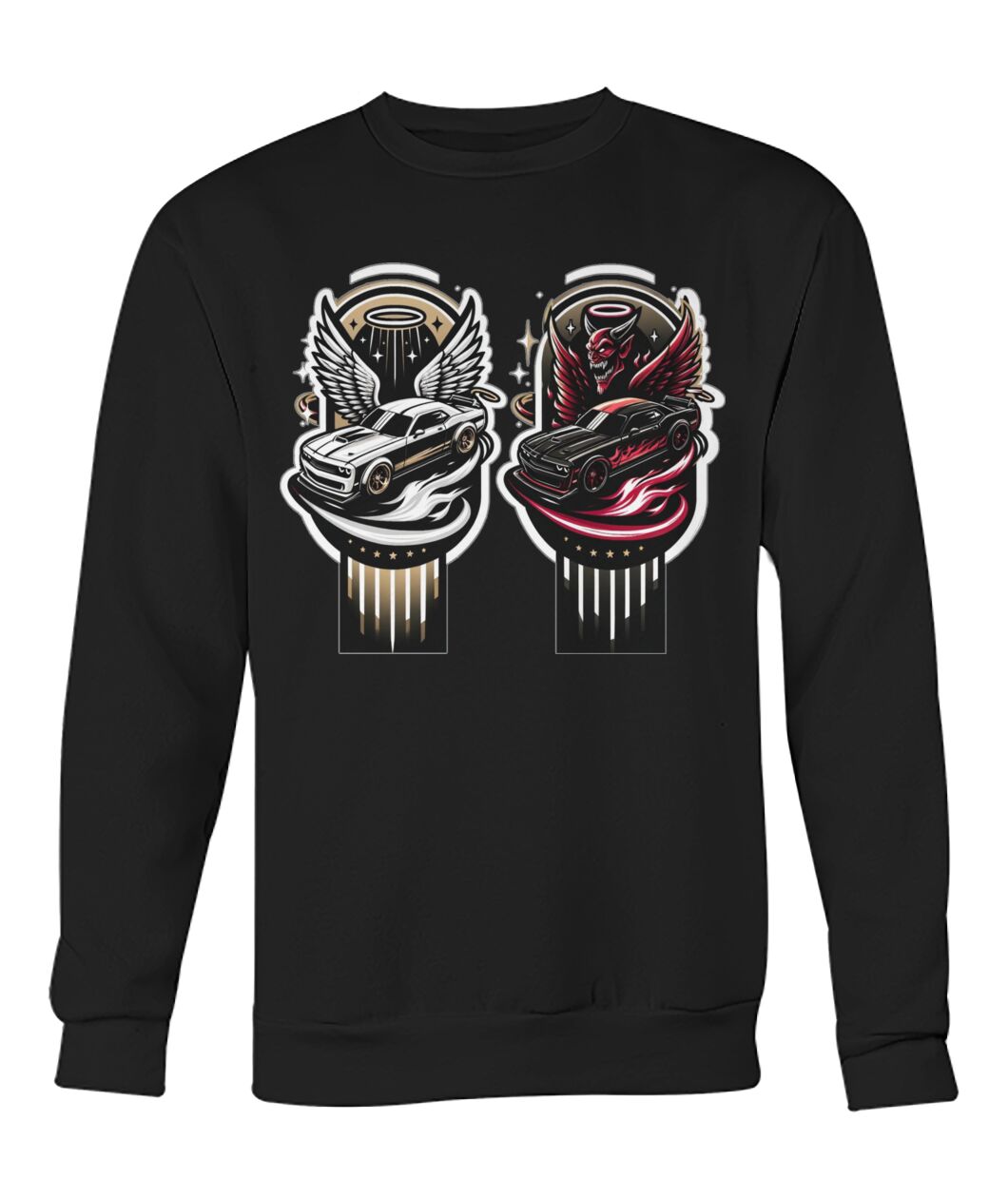 Angel Demon Car 2 (Sweater & More) Crew Neck Sweatshirt