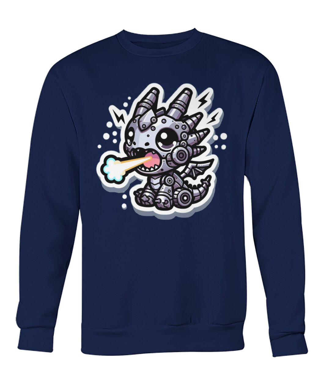 Mech Dragon Baby (Hoodie & More) Crew Neck Sweatshirt