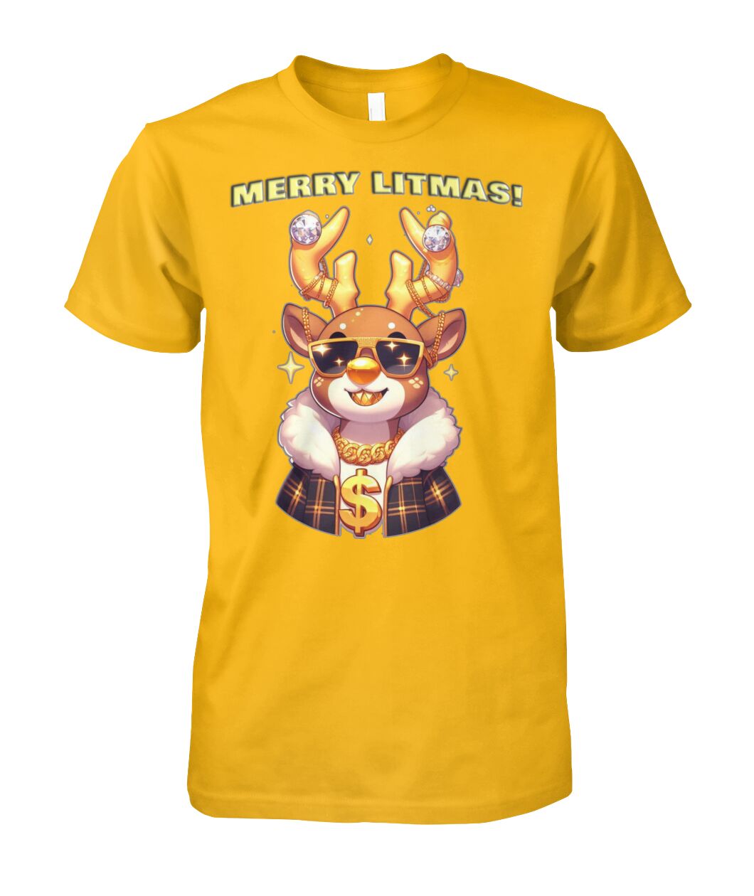 Merry Litmas Reindeer (T-Shirt & More)