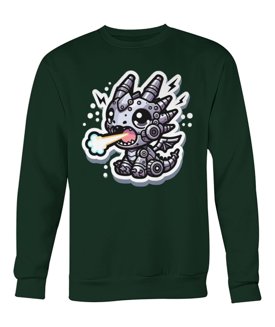 Mech Dragon Baby (Hoodie & More) Crew Neck Sweatshirt