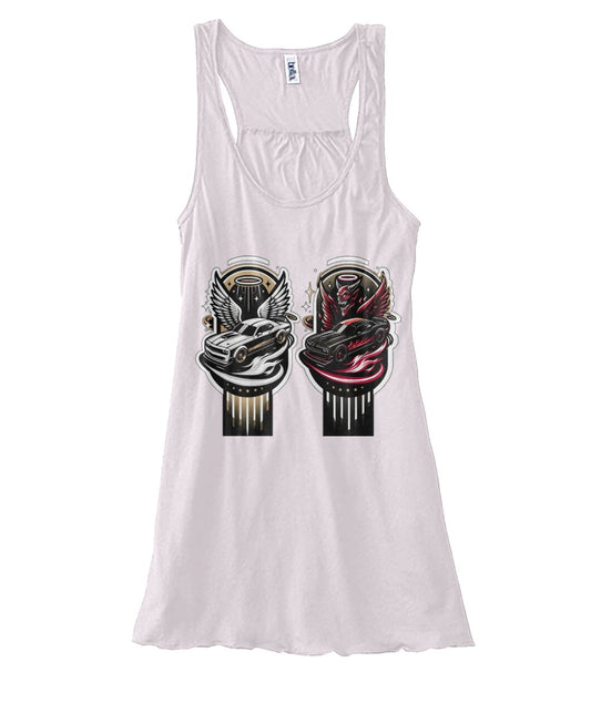 Angel Demon Car 2 (TankTop & More) Women's Flowy Tank
