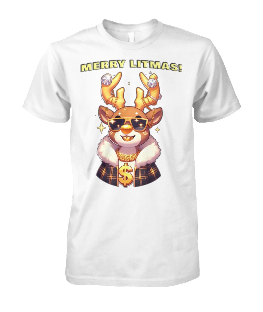 Merry Litmas Reindeer (T-Shirt & More)
