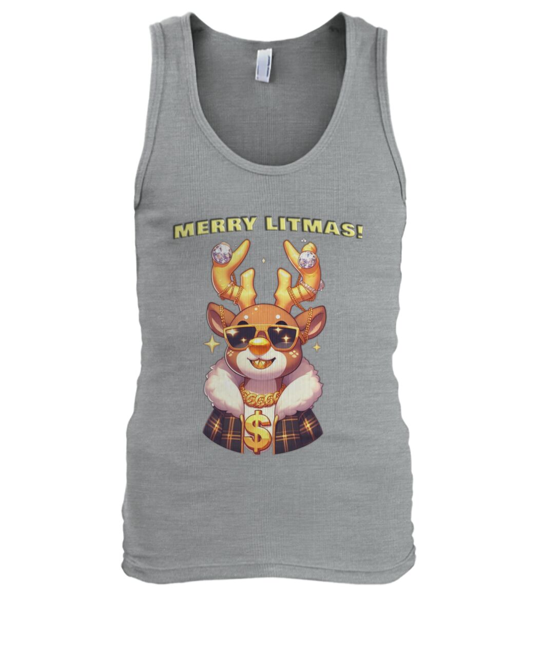 Merry Litmas Reindeer (TankTop & More) Men's Tank Top