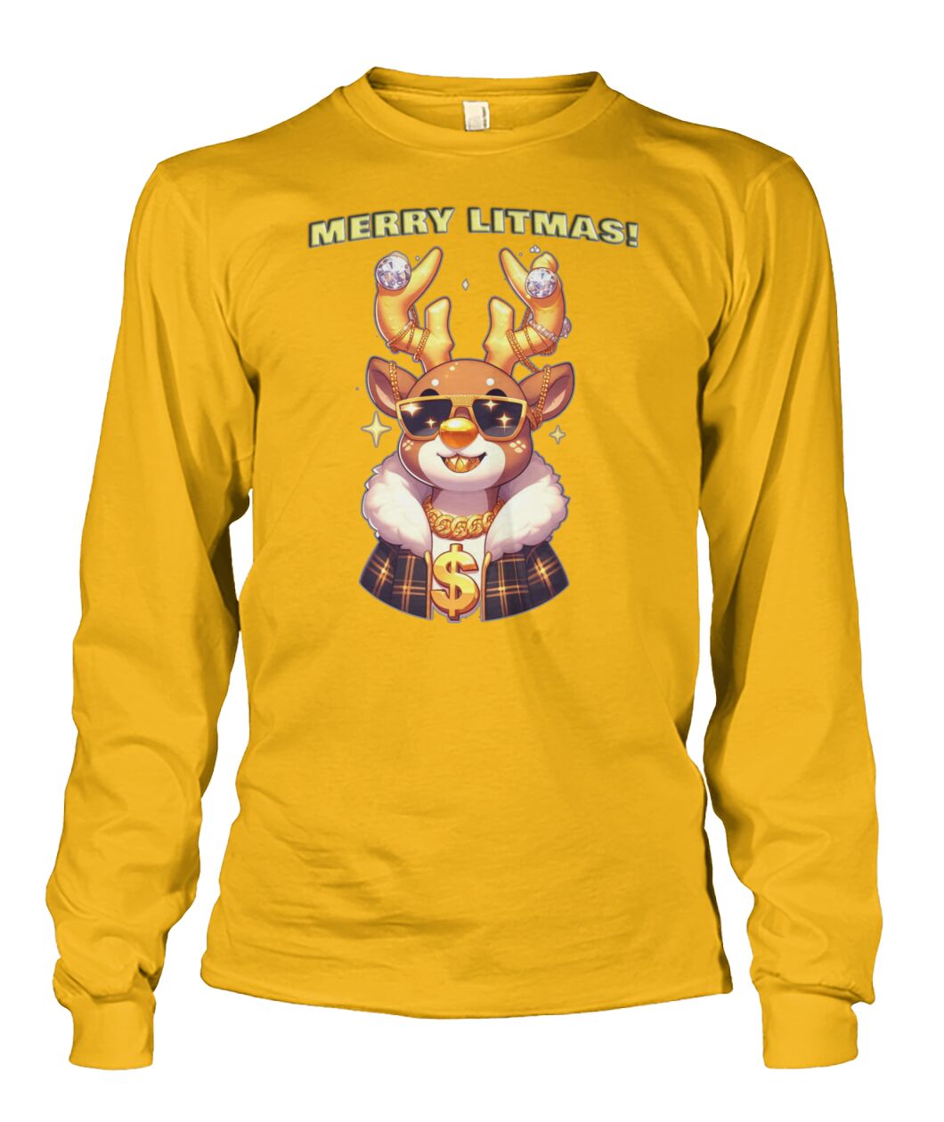 Merry Litmas Reindeer (Hoodie & More) Unisex Long Sleeve