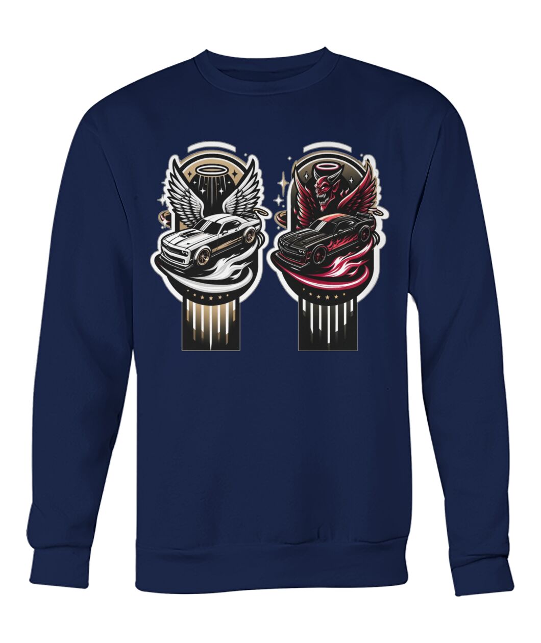 Angel Demon Car 2 (Sweater & More) Crew Neck Sweatshirt