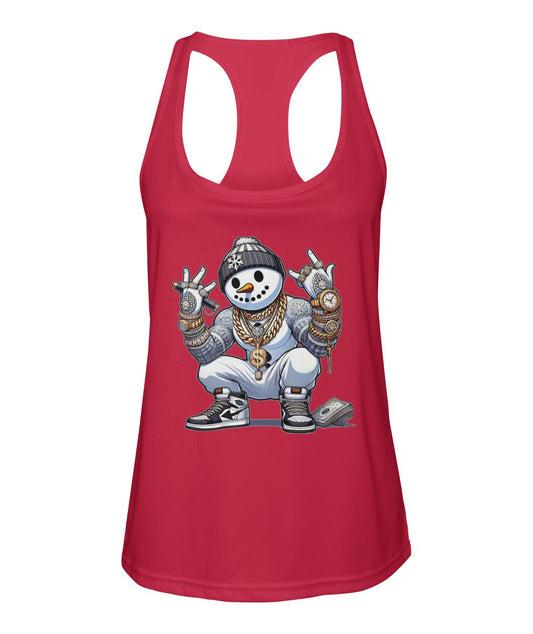 MC Snowballer (TankTop & More) Women's Racerback Sport Tank