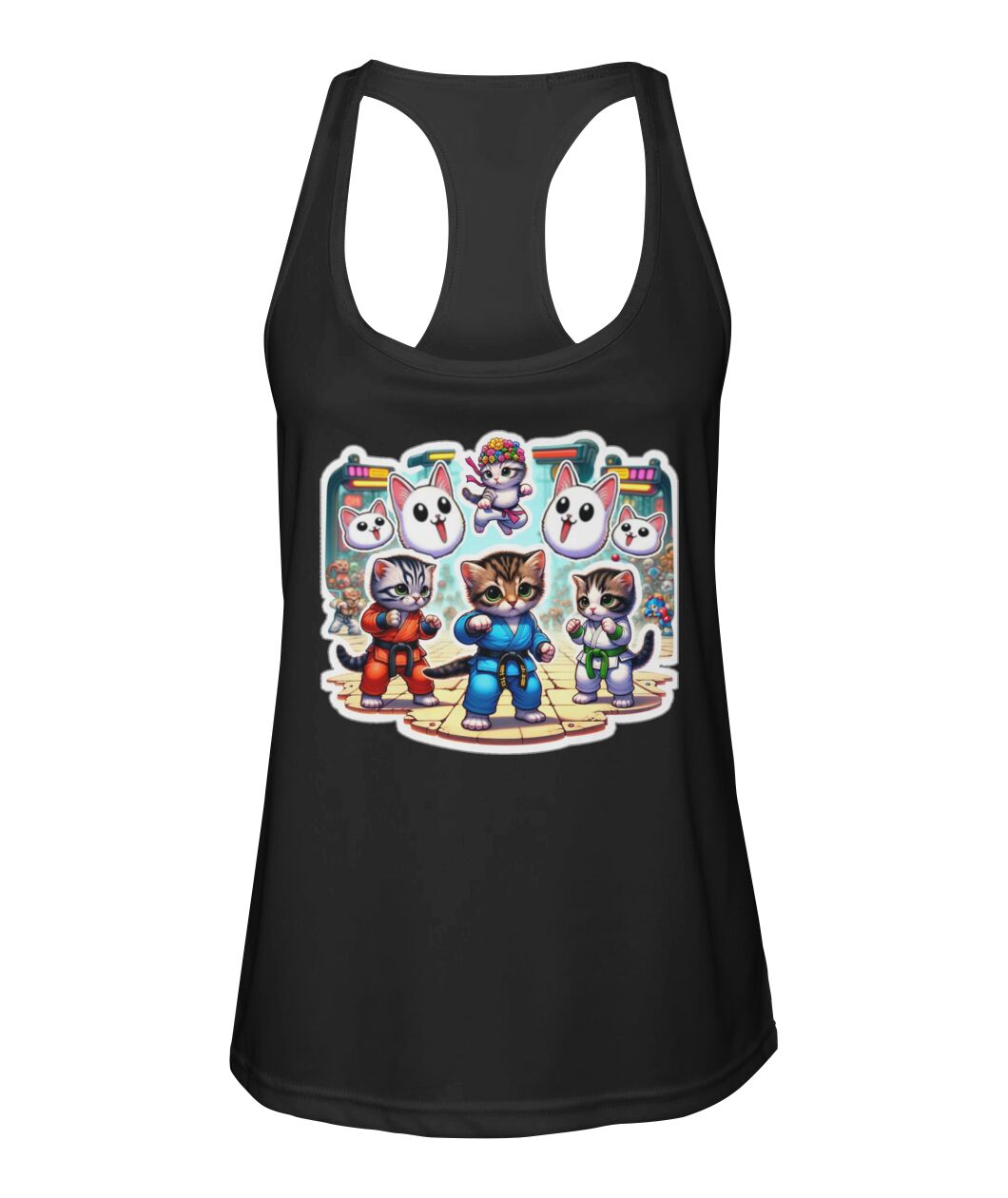 Cat Fighters 1 (TankTop & More) Women's Racerback Sport Tank