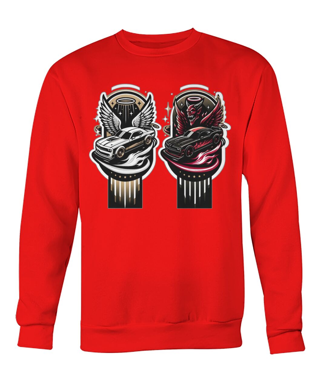 Angel Demon Car 2 (Sweater & More) Crew Neck Sweatshirt