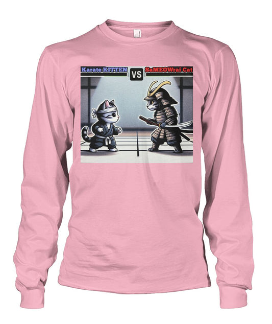 Karate vs Samurai Cat (Hoodie & More) Unisex Long Sleeve