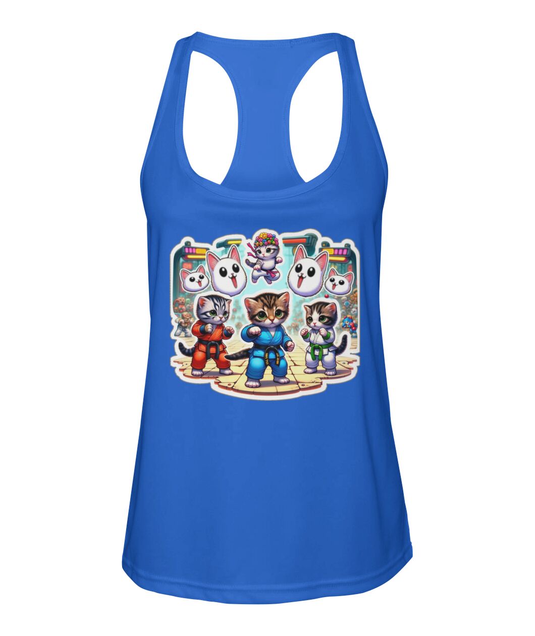 Cat Fighters 1 (TankTop & More) Women's Racerback Sport Tank