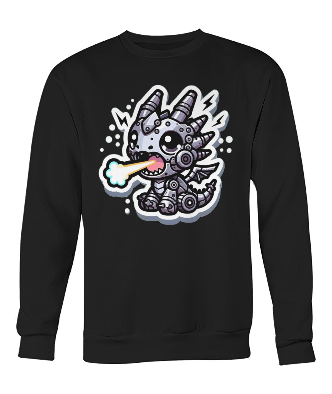 Mech Dragon Baby (Hoodie & More) Crew Neck Sweatshirt