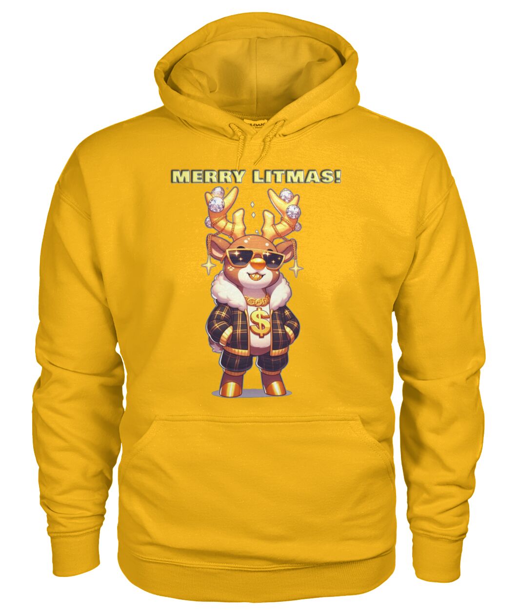 Merry Litmas Reindeer 2 (Hoodie & More) Unisex Hoodie
