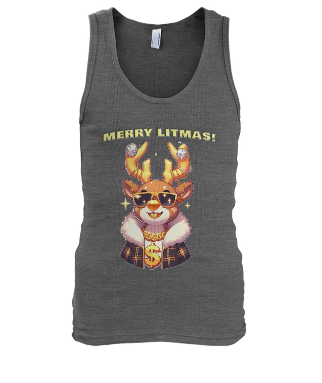 Merry Litmas Reindeer (TankTop & More) Men's Tank Top
