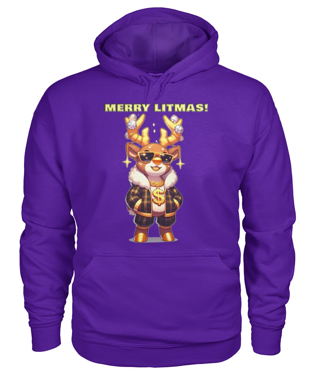 Merry Litmas Reindeer 2 (Hoodie & More) Unisex Hoodie