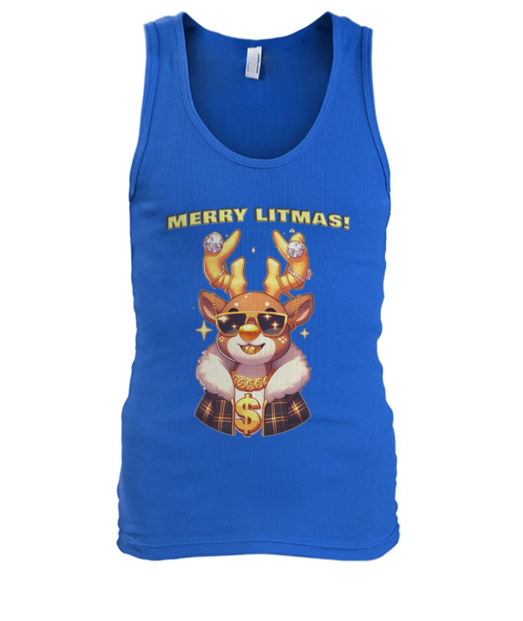 Merry Litmas Reindeer (TankTop & More) Men's Tank Top