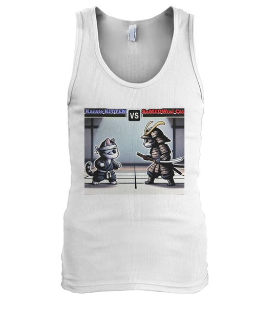 Karate vs Samurai Cat (TankTop & More) Men's Tank Top