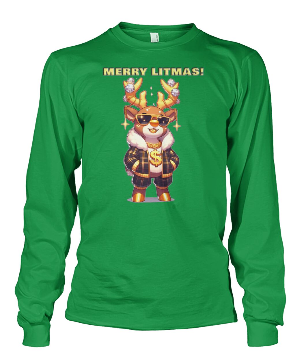 Merry Litmas Reindeer 2 (Hoodie & More) Unisex Long Sleeve