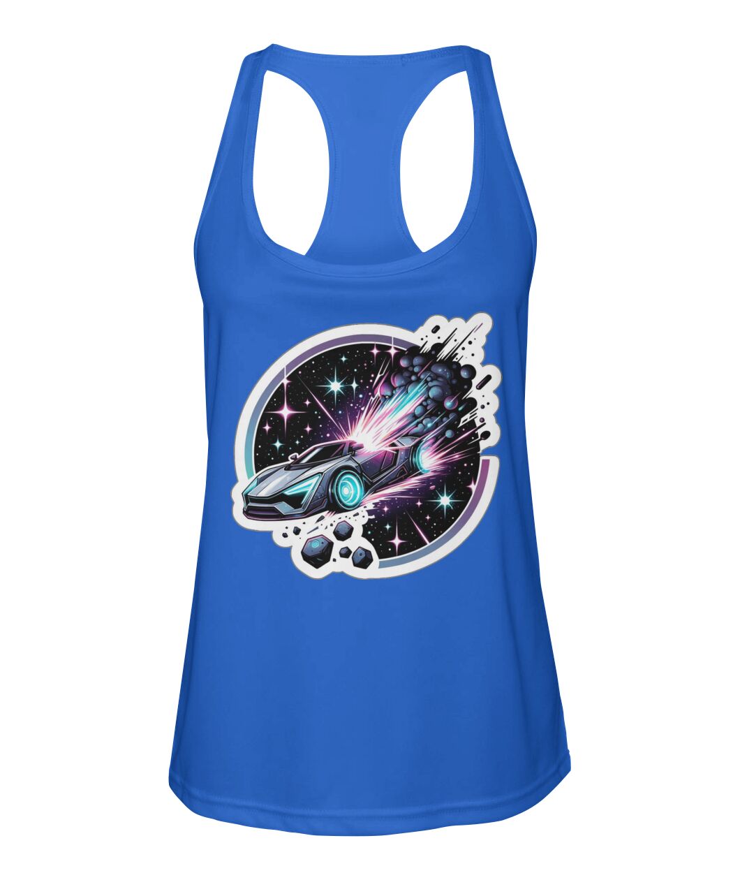 Cosmic Car Crash (TankTop & More) Women's Racerback Sport Tank