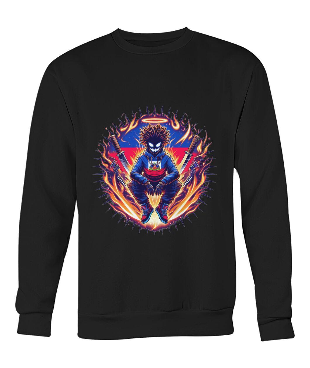 Haitian God (Sweater & More) Crew Neck Sweatshirt