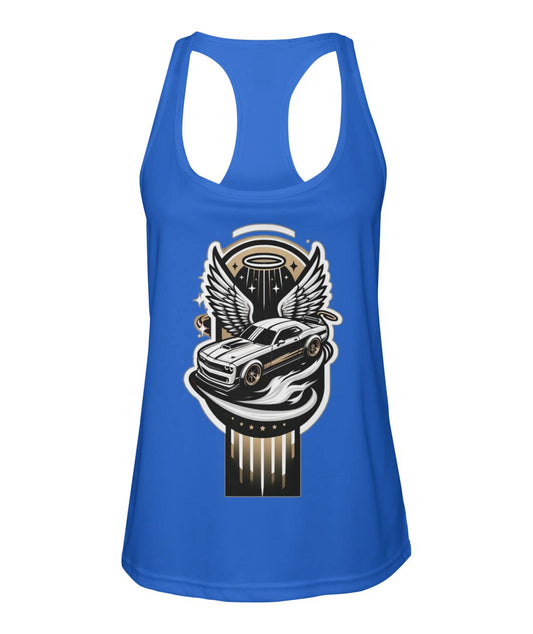 Angel Car 1 (TankTop & More) Women's Racerback Sport Tank