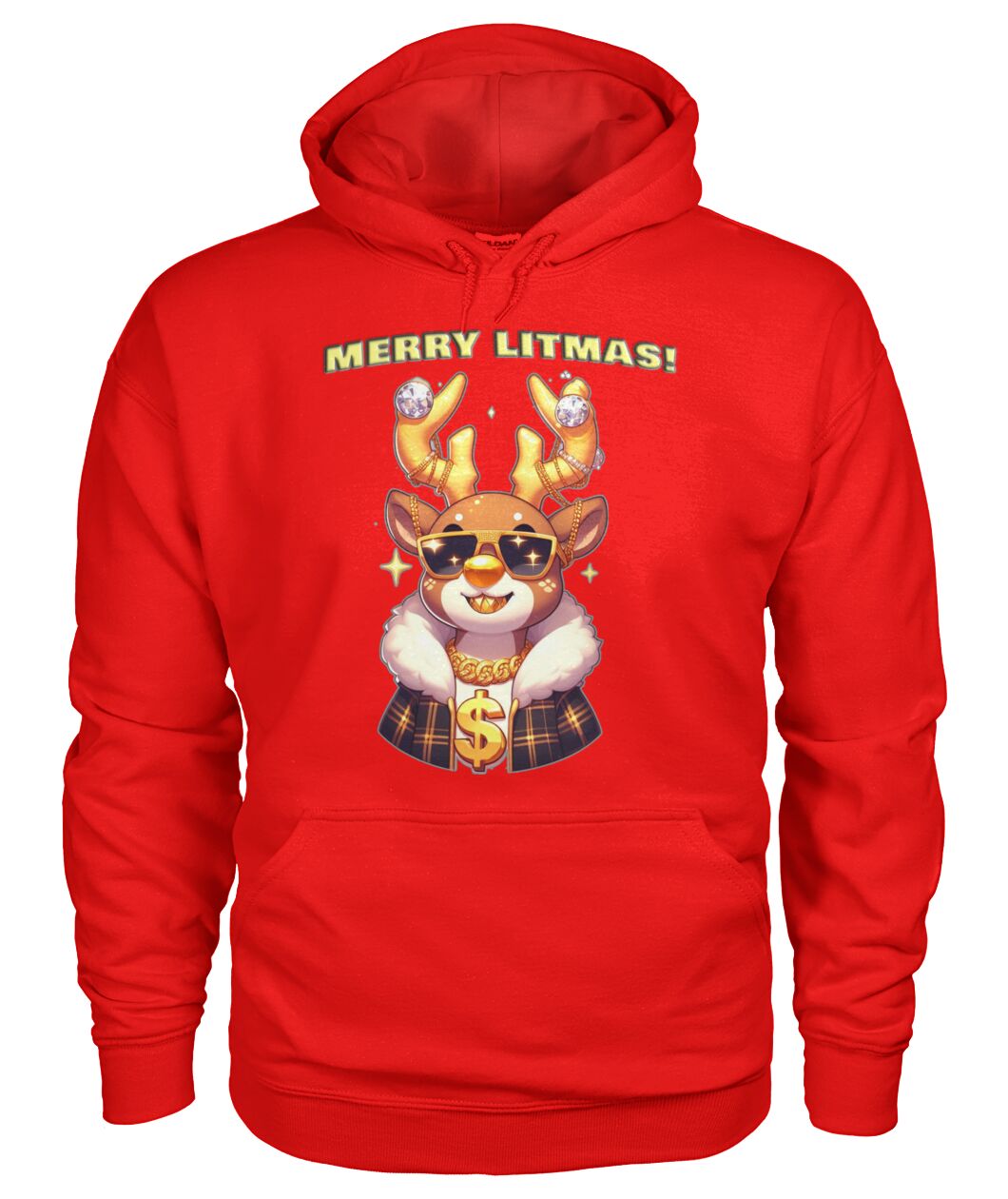 Merry Litmas Reindeer (Hoodie & More) Unisex Hoodie