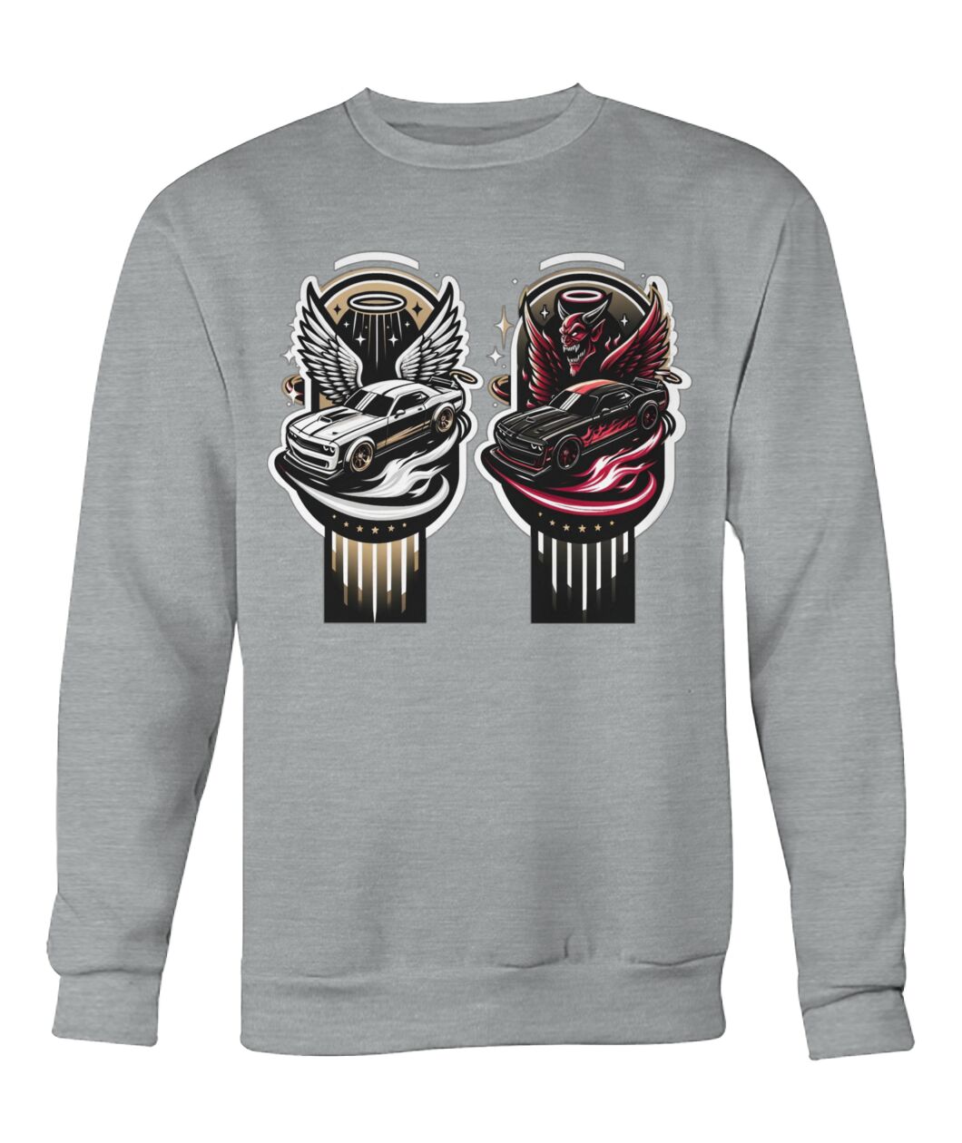 Angel Demon Car 2 (Sweater & More) Crew Neck Sweatshirt
