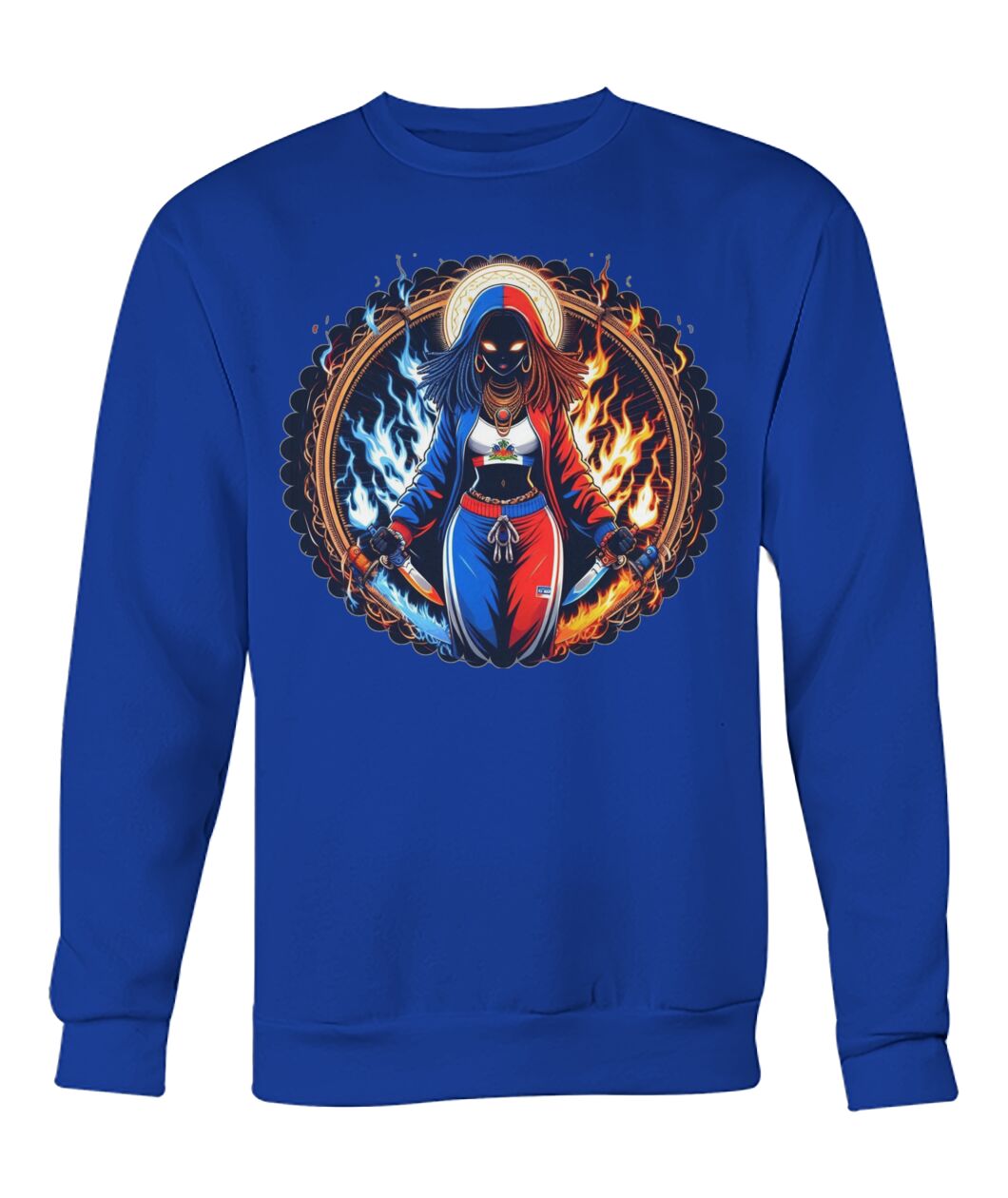 Haitian Goddess (T-Shirt & More) Crew Neck Sweatshirt