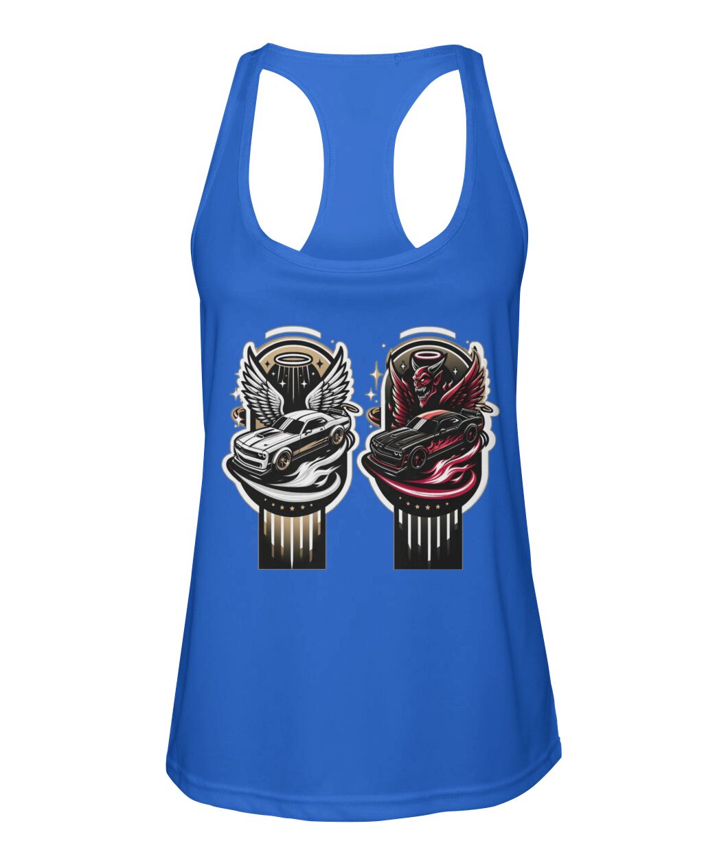Angel Demon Car 2 (TankTop & More) Women's Racerback Sport Tank