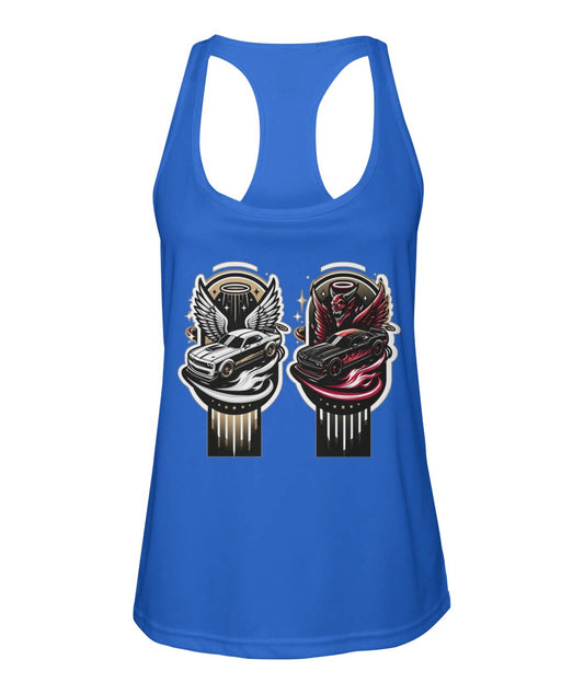 Angel Demon Car 2 (TankTop & More) Women's Racerback Sport Tank