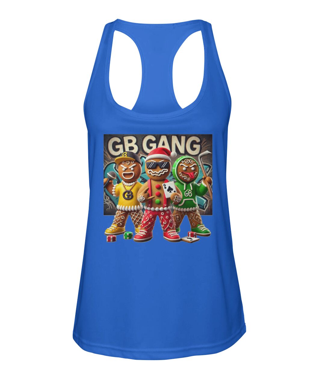 Gingerbread Gang 1 (TankTop & More) Women's Racerback Sport Tank