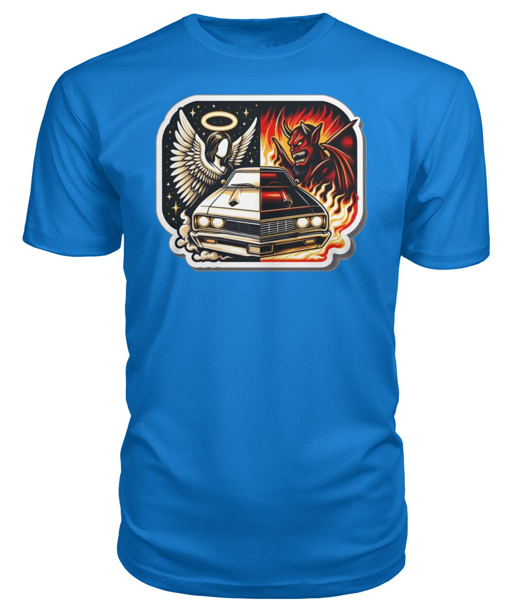 Angel Demon Car 1 (Sweater & More) Premium Unisex Tee