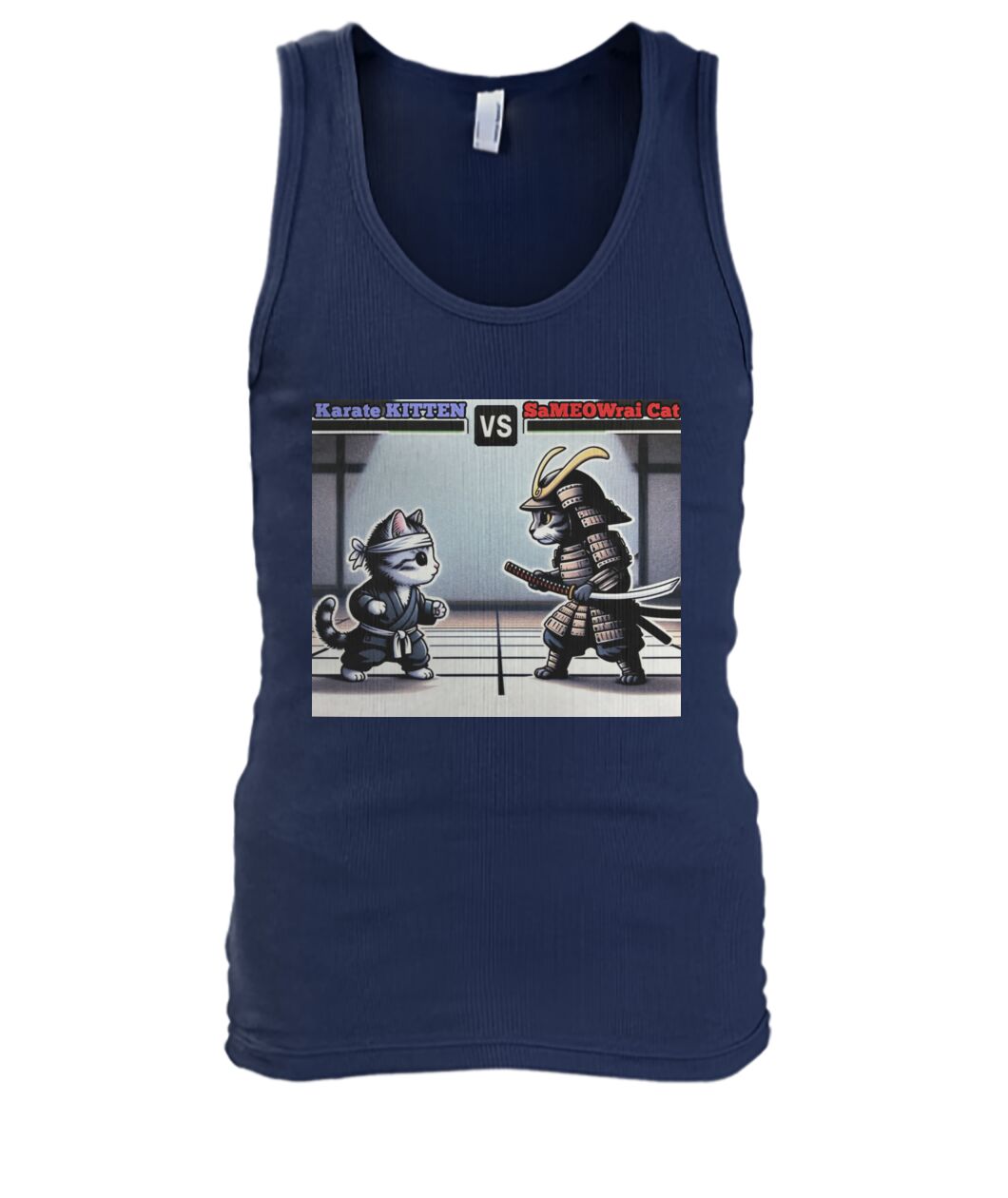 Karate vs Samurai Cat (TankTop & More) Men's Tank Top