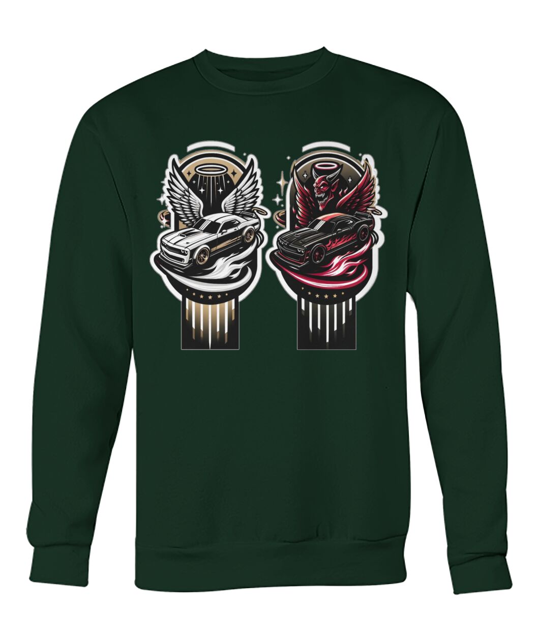 Angel Demon Car 2 (Sweater & More) Crew Neck Sweatshirt