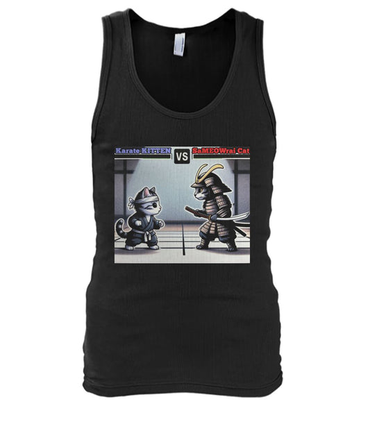 Karate vs Samurai Cat (TankTop & More) Men's Tank Top