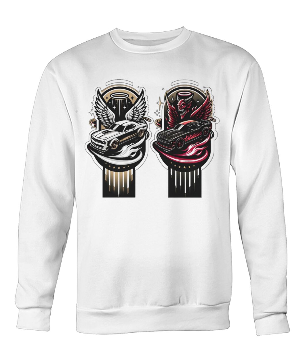Angel Demon Car 2 (Sweater & More) Crew Neck Sweatshirt