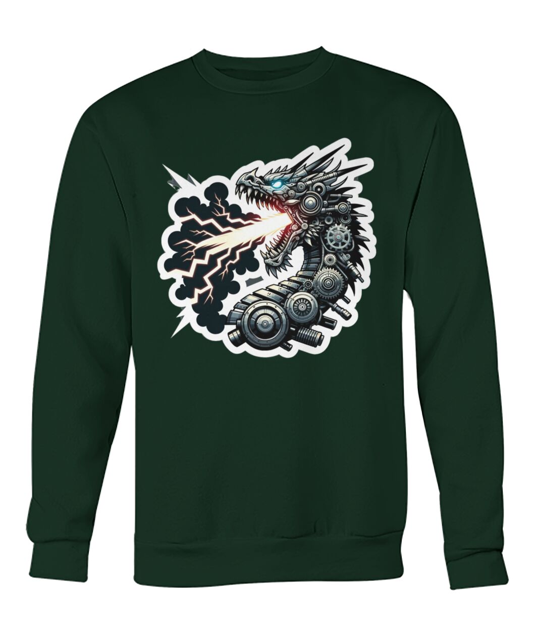 Mech Dragon Adult (Hoodie & More) Crew Neck Sweatshirt
