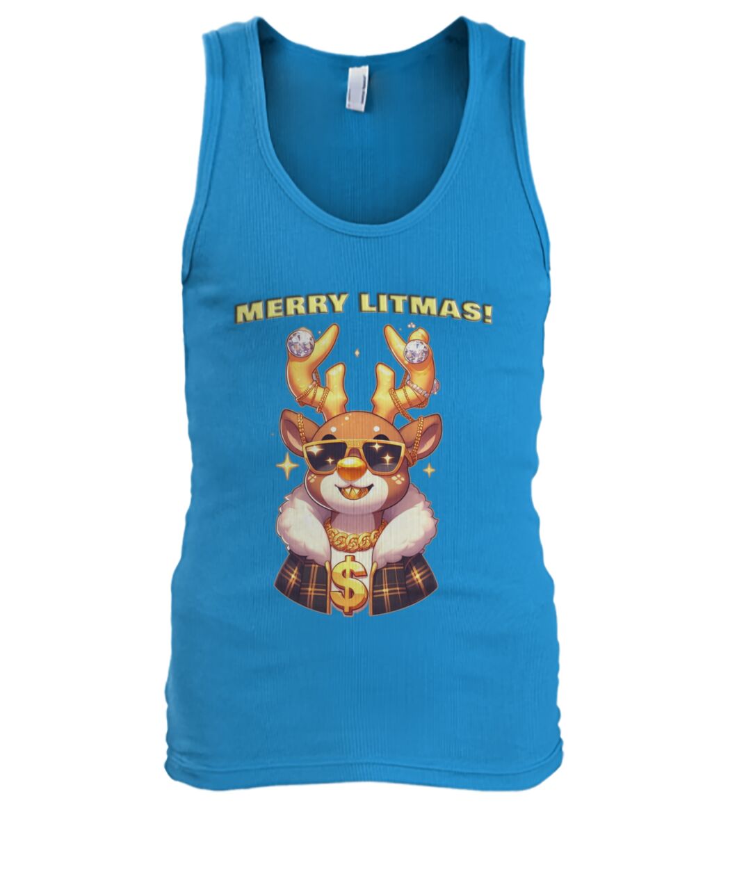 Merry Litmas Reindeer (TankTop & More) Men's Tank Top