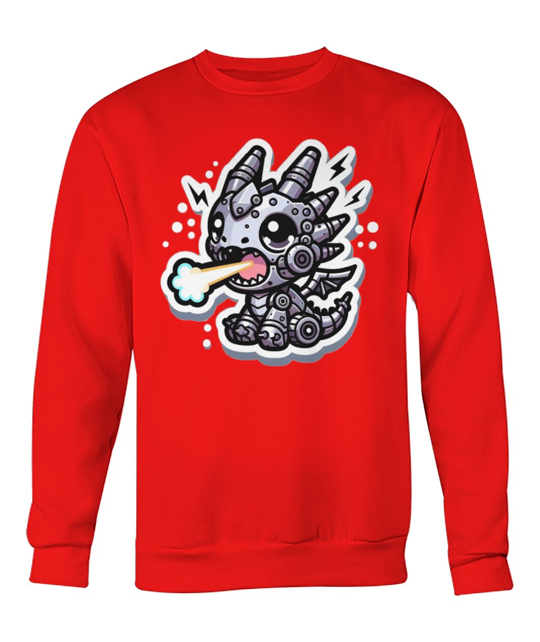 Mech Dragon Baby (Hoodie & More) Crew Neck Sweatshirt
