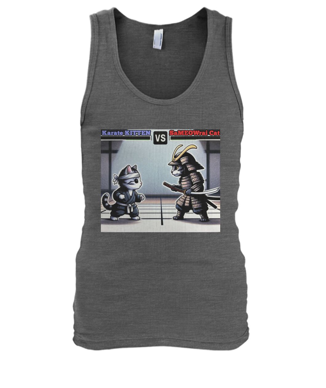 Karate vs Samurai Cat (TankTop & More) Men's Tank Top