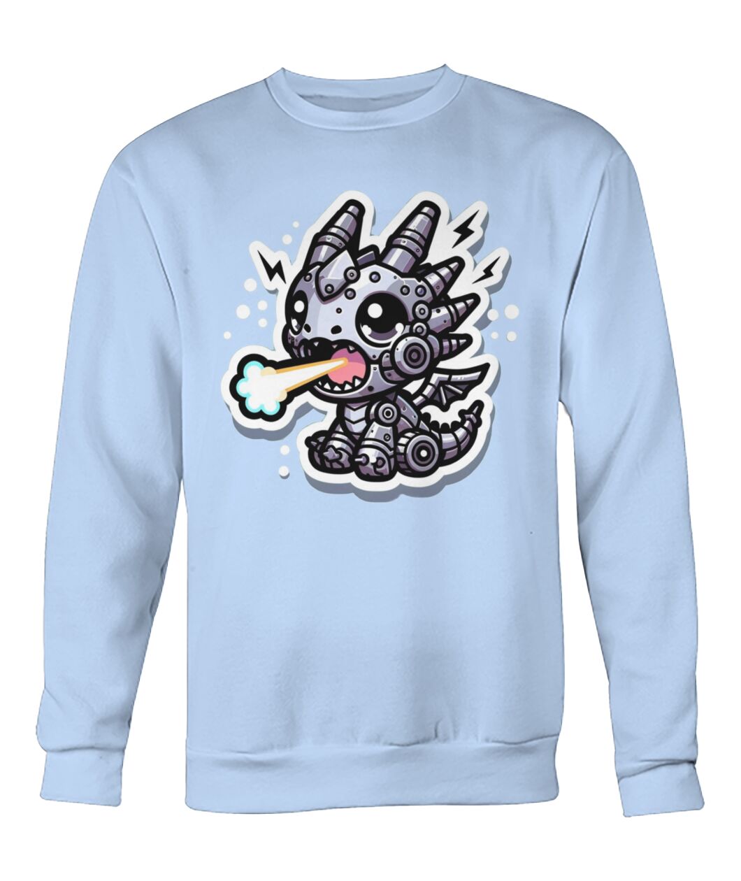 Mech Dragon Baby (Hoodie & More) Crew Neck Sweatshirt