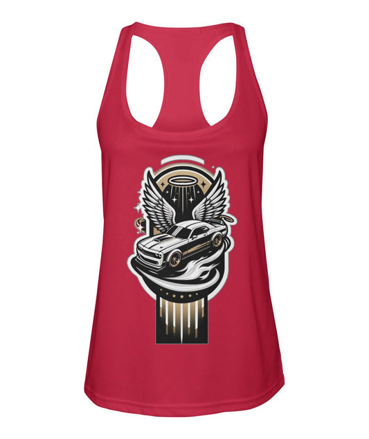 Angel Car 1 (TankTop & More) Women's Racerback Sport Tank
