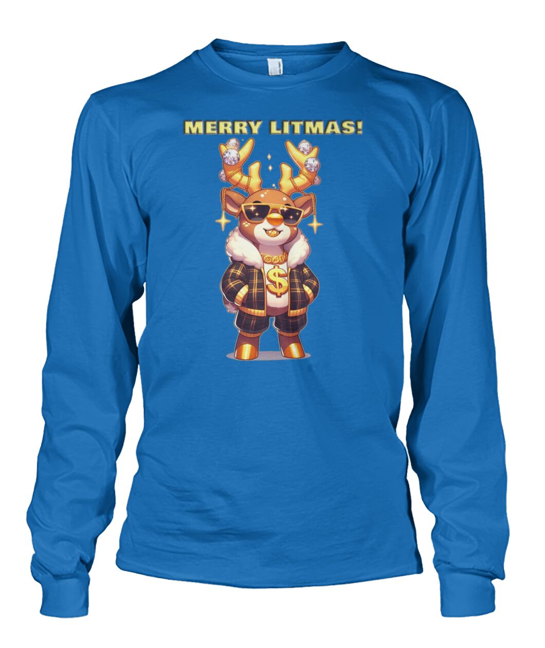 Merry Litmas Reindeer 2 (Hoodie & More) Unisex Long Sleeve