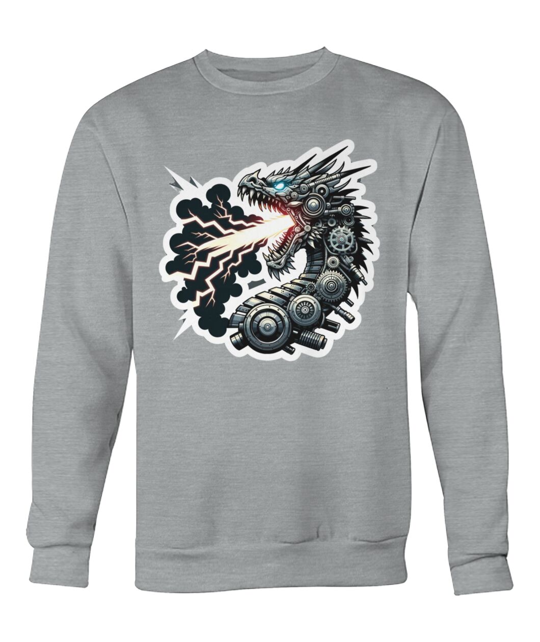 Mech Dragon Adult (Hoodie & More) Crew Neck Sweatshirt
