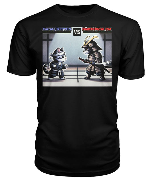 Karate vs Samurai Cat (Hoodie & More) Premium Unisex Tee