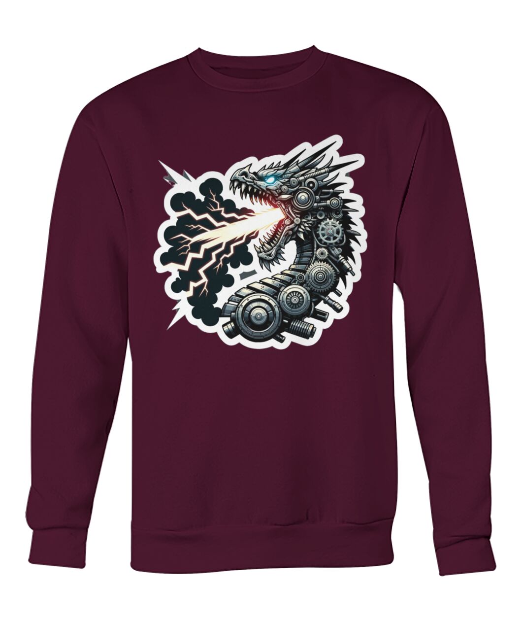 Mech Dragon Adult (Hoodie & More) Crew Neck Sweatshirt