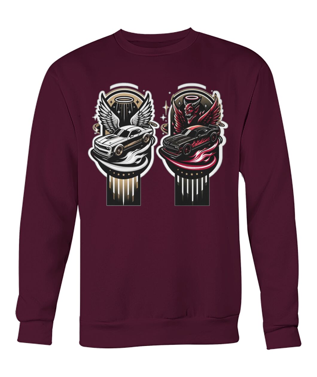 Angel Demon Car 2 (Sweater & More) Crew Neck Sweatshirt